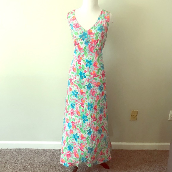 Vintage DVF Silk Maxi Dress - Picture 1 of 6